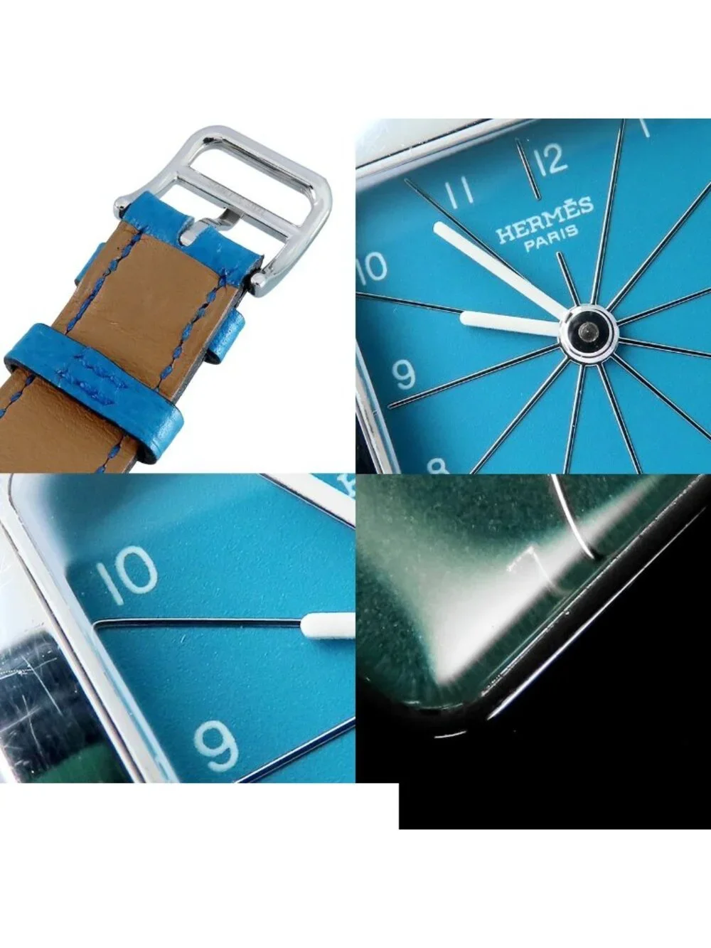 Hermes H Watch Uno Blue SS Courchevel